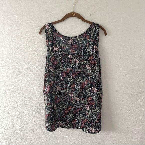 Dark Floral Tank Top Plus Size XXL - Picture 1 of 6